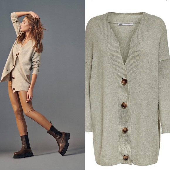 Only Sweaters - ONLY Gabi button down cardigan size small / oversized